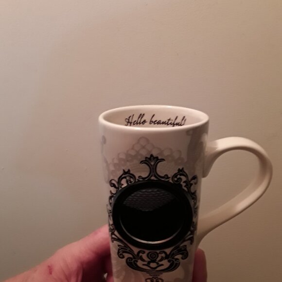 Hallmark Collectible Ceramic Mug - "Hello Beautiful" with Mirror - Picture 2 of 8